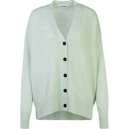 JIL SANDER V Neck Knitted Cardigan