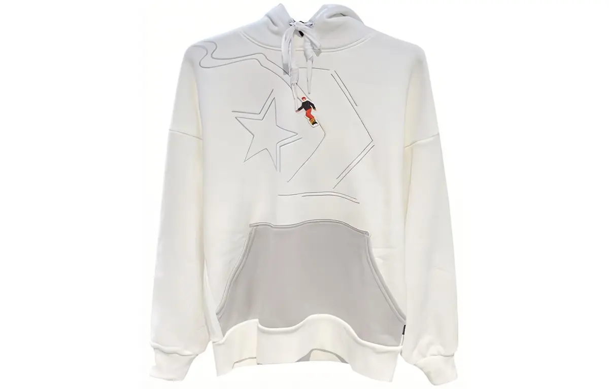 Converse Sweatshirts Women's White Hooded Moderate Regular