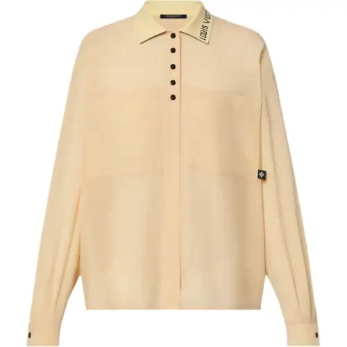 LOUIS VUITTON 1AFSCV Ribbed Collar Blouse