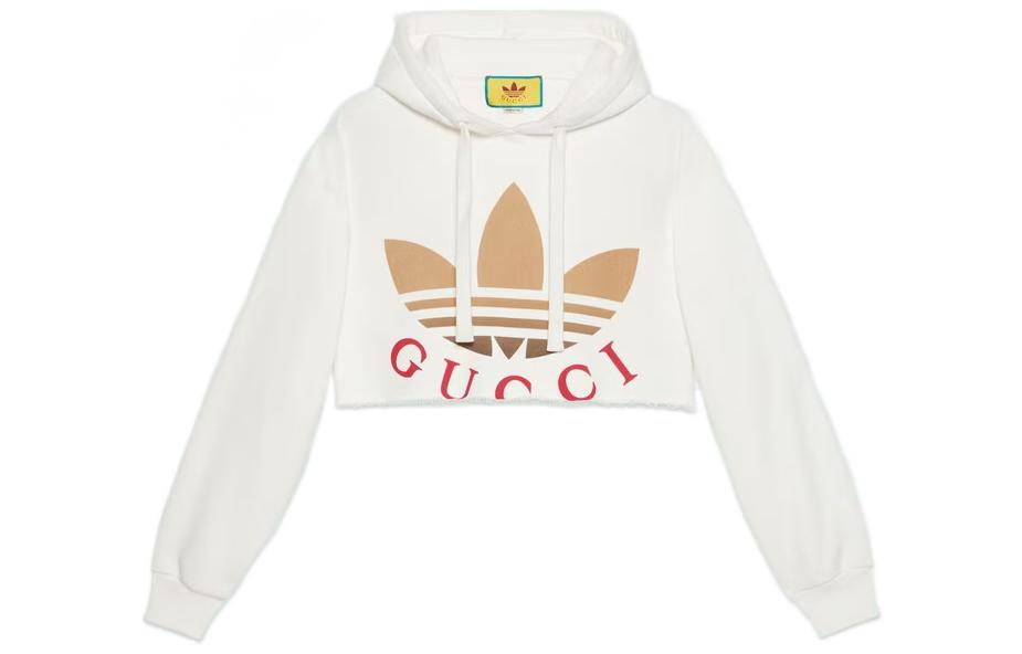 Женское худи Gucci x adidas originals (белое)