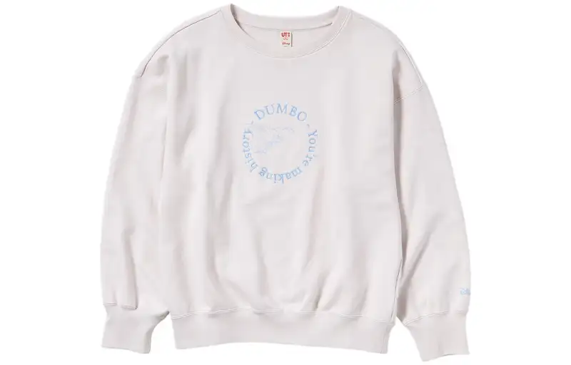 UNIQLO X Disney Sweatshirts Women's Ivory Crew Neck Moderate Regular
