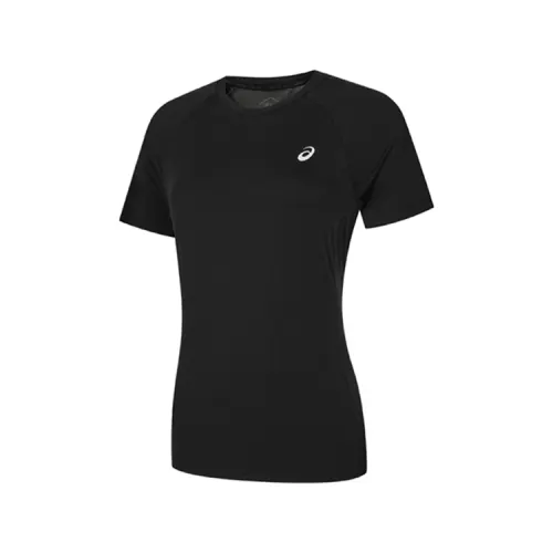 ASICS T Shirts Women's Black Crew Neck Moderate Other