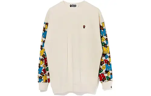 A BATHING APE Sweatshirts Women's Ecru Crew Neck Moderate Regular