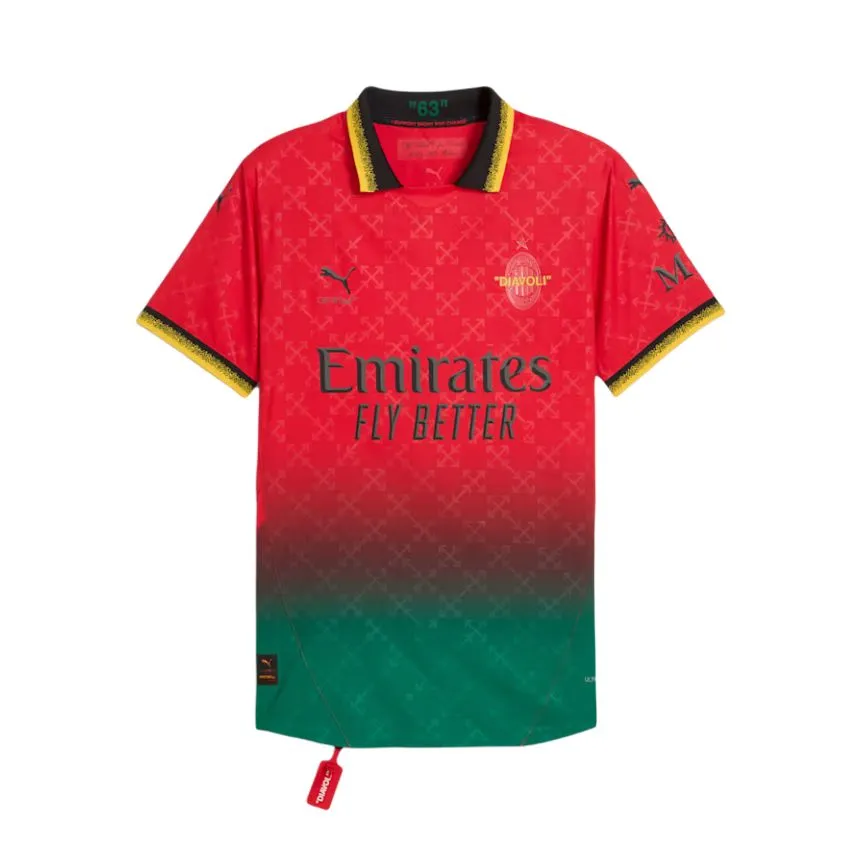 PUMA x AC MILAN X OFF WHITE AC Milan Soccer Jersey Men's Timeless Red/Black