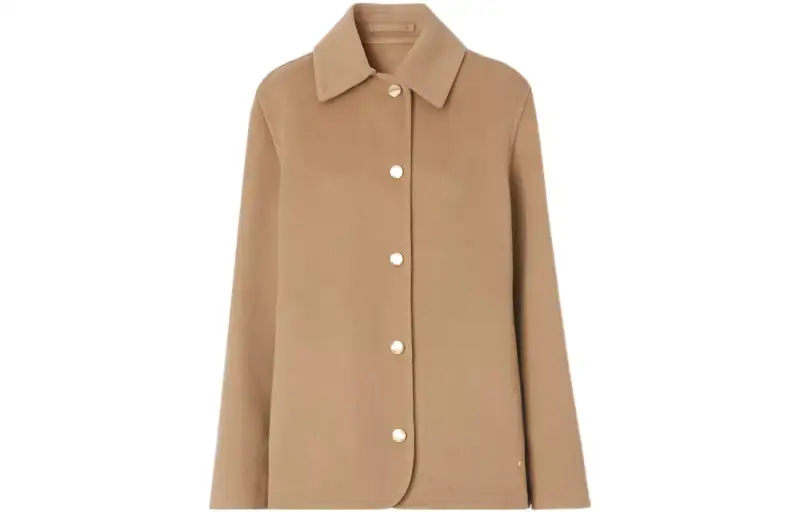 Burberry Jackets Women's Brown Lapel Moderate Other