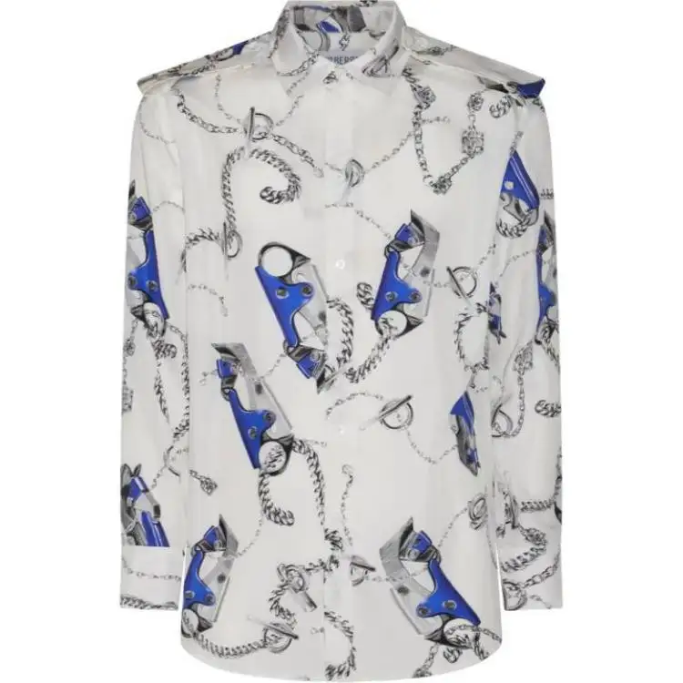 Burberry Knight Hardware Silk Shirt
