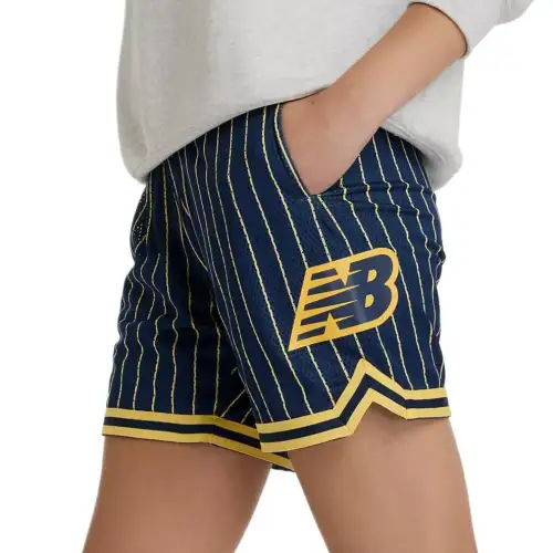 New Balance In Game pinstripe mesh track shorts