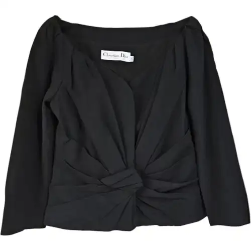 DIOR Shirts Women's Black V Neck Moderate Other