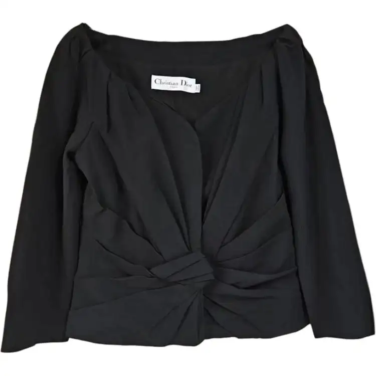 DIOR Shirts Women's Black V Neck Moderate Other