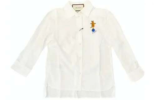 GUCCI Shirts Women's White Lapel Moderate Other