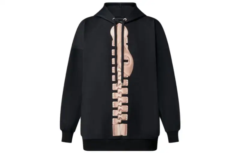 LOUIS VUITTON Zipper Print Hoodie