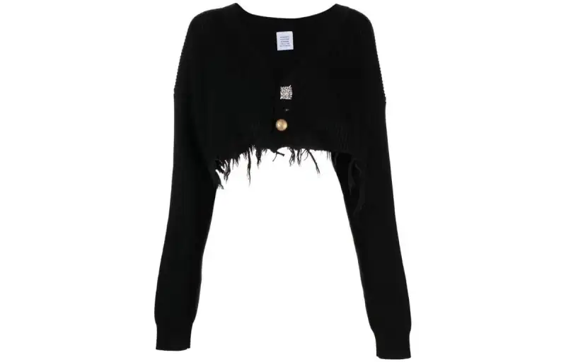 Vetements Knitwear Women's Black V Neck Moderate Other