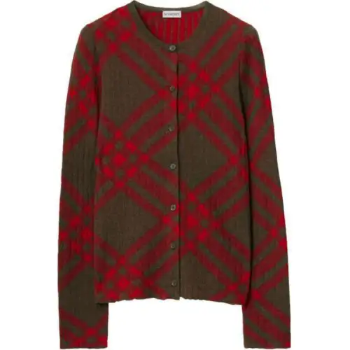Burberry checked cardigan