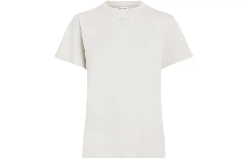 CK/Calvin Klein Relaxed Micro Logo T Shirt T Shirt Women's White
