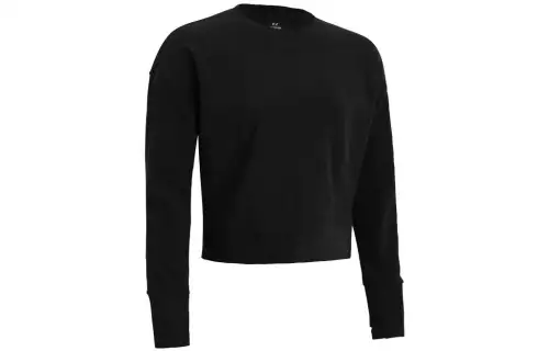 Under Armour Meridian Sweatshirts Women's Black Crew Neck Moderate Regular