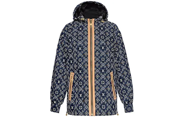 LOUIS VUITTON New Quarterly Products Of LV Jackets Women's Blue Hooded Moderate Other