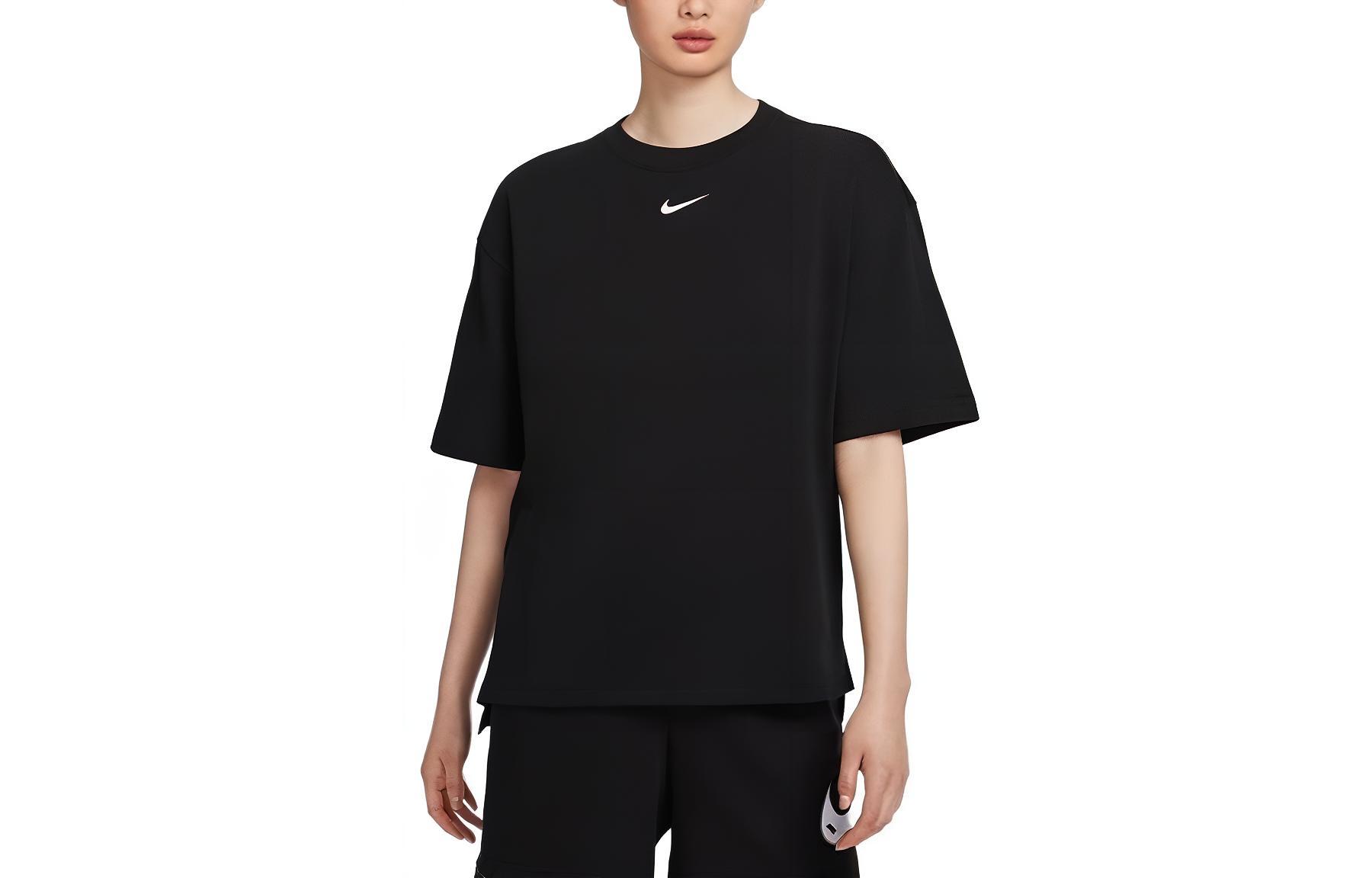 Женская футболка Nike Drop-Shoulder (черная)