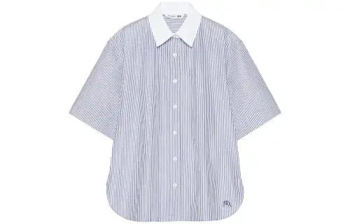 UNIQLO X JW Anderson Uniqlo Jw Anderson Co Branded Series Shirts Women's Sky Blue Lapel Moderate Other