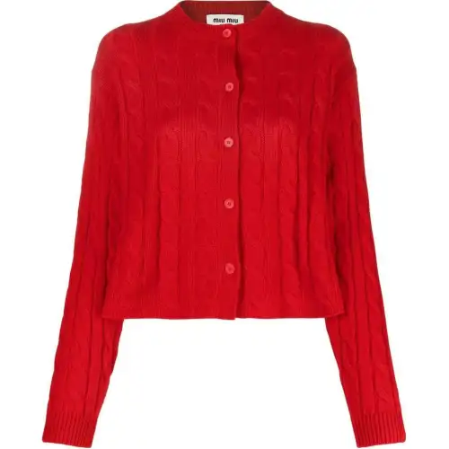 MIU MIU SS22 Cashmere Sweater Women's Red