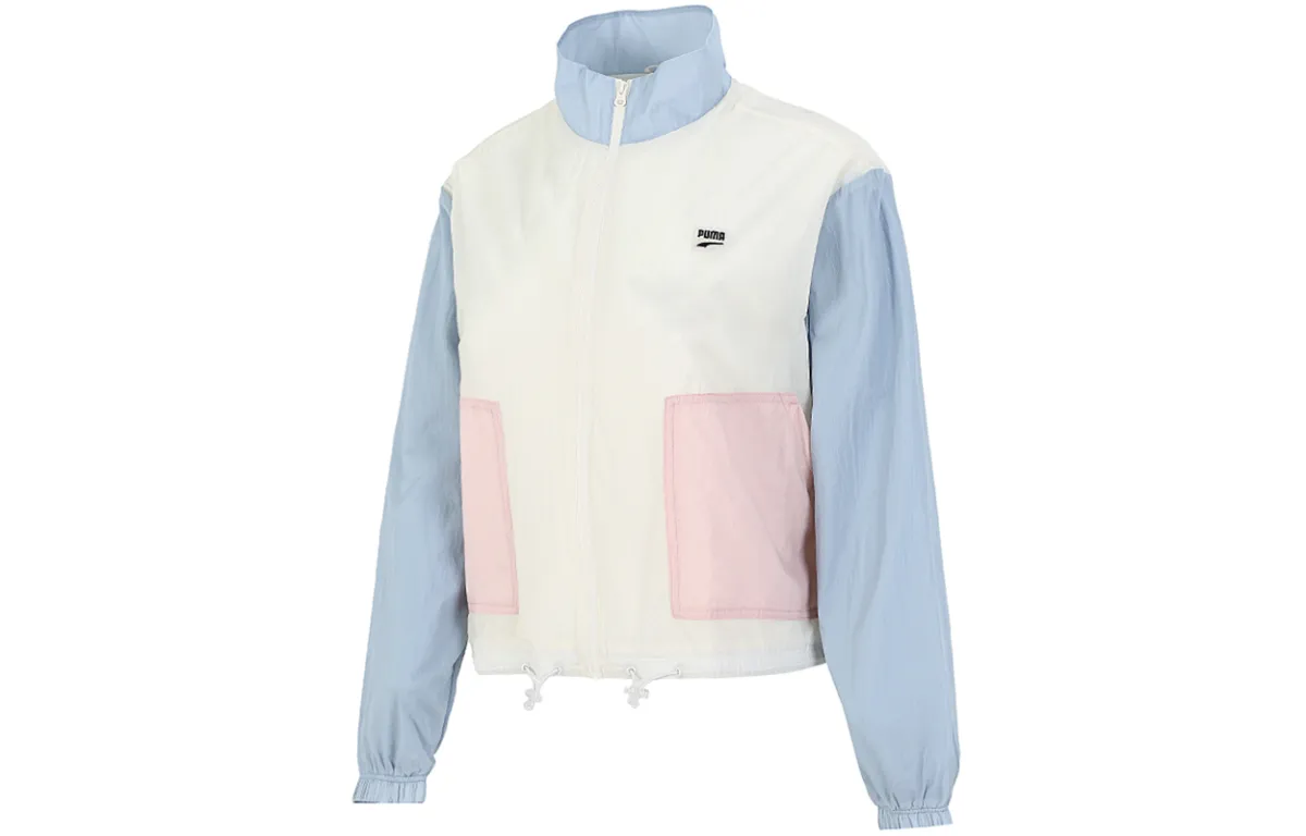 PUMA Jackets Women's Ecru Stand Collar Moderate Workwear