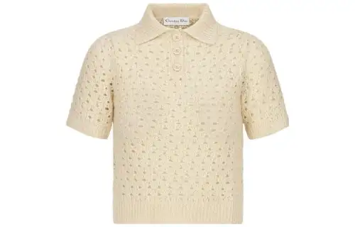 DIOR Macrocannage Polo Shirt Polo Shirt Women's Beige