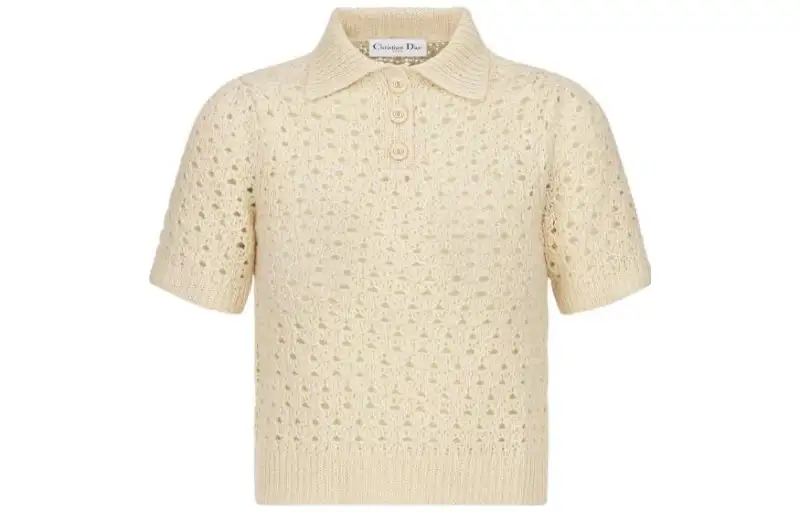 DIOR Macrocannage Polo Shirt Polo Shirt Women's Beige