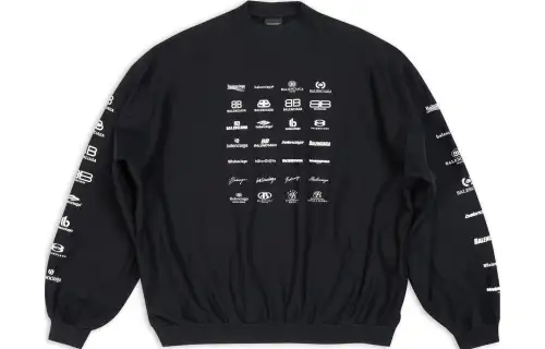 Balenciaga SS23 Sweatshirt Loose Fit Women's Black