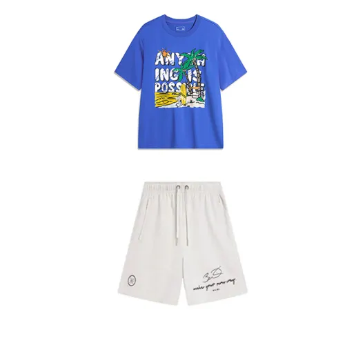 Li Ning Casual Sportswear Men's Crew Neck Moderate