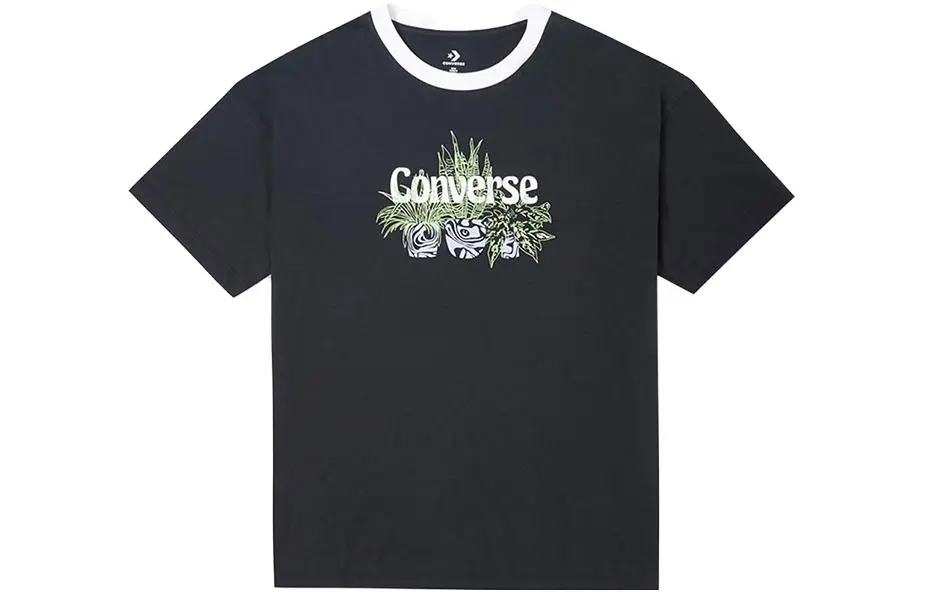 Converse Set in Sleeve T Shirt Women's Black