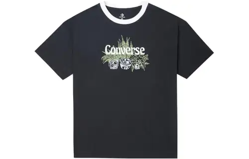 Converse Set in Sleeve T Shirt Women's Black