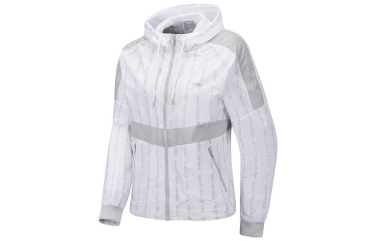 Li Ning Jackets Women's Standard White All Over Print Hooded Moderate Other