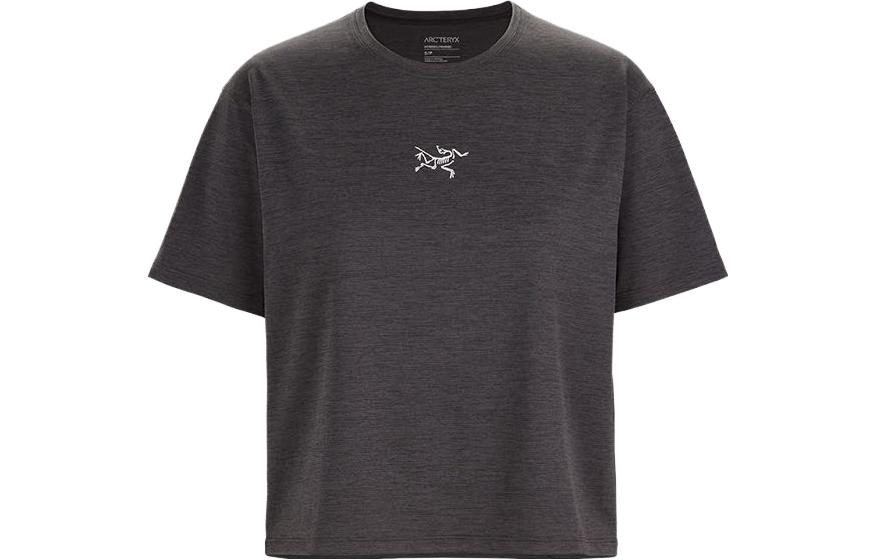 Женская футболка Arcteryx TAEMA Crop Logo (черная)