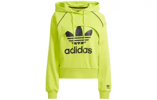 Adidas Originals Sweatshirts Women's Half Sunlight Yellow Color Hooded Moderate Other