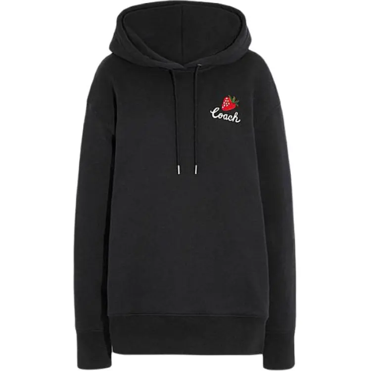COACH Sweatshirts Women's Black Hooded Moderate Other