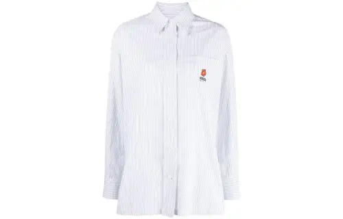 KENZO Logo Embroidered Buttoned Shirt