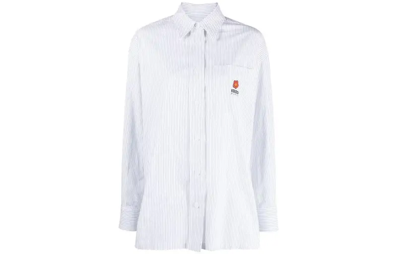 KENZO Logo Embroidered Buttoned Shirt