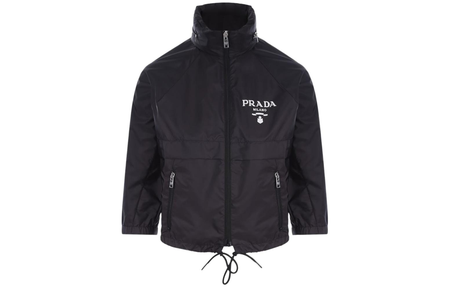 Женская куртка Prada SS22 Logo (черная)