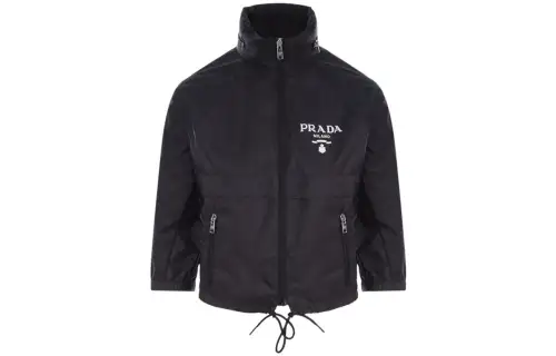Prada 2000s concealed-hood jacket