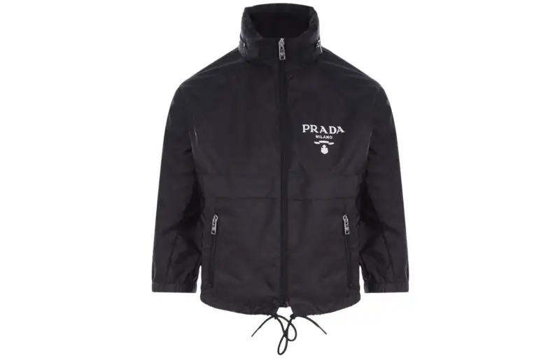 Prada 2000s concealed-hood jacket