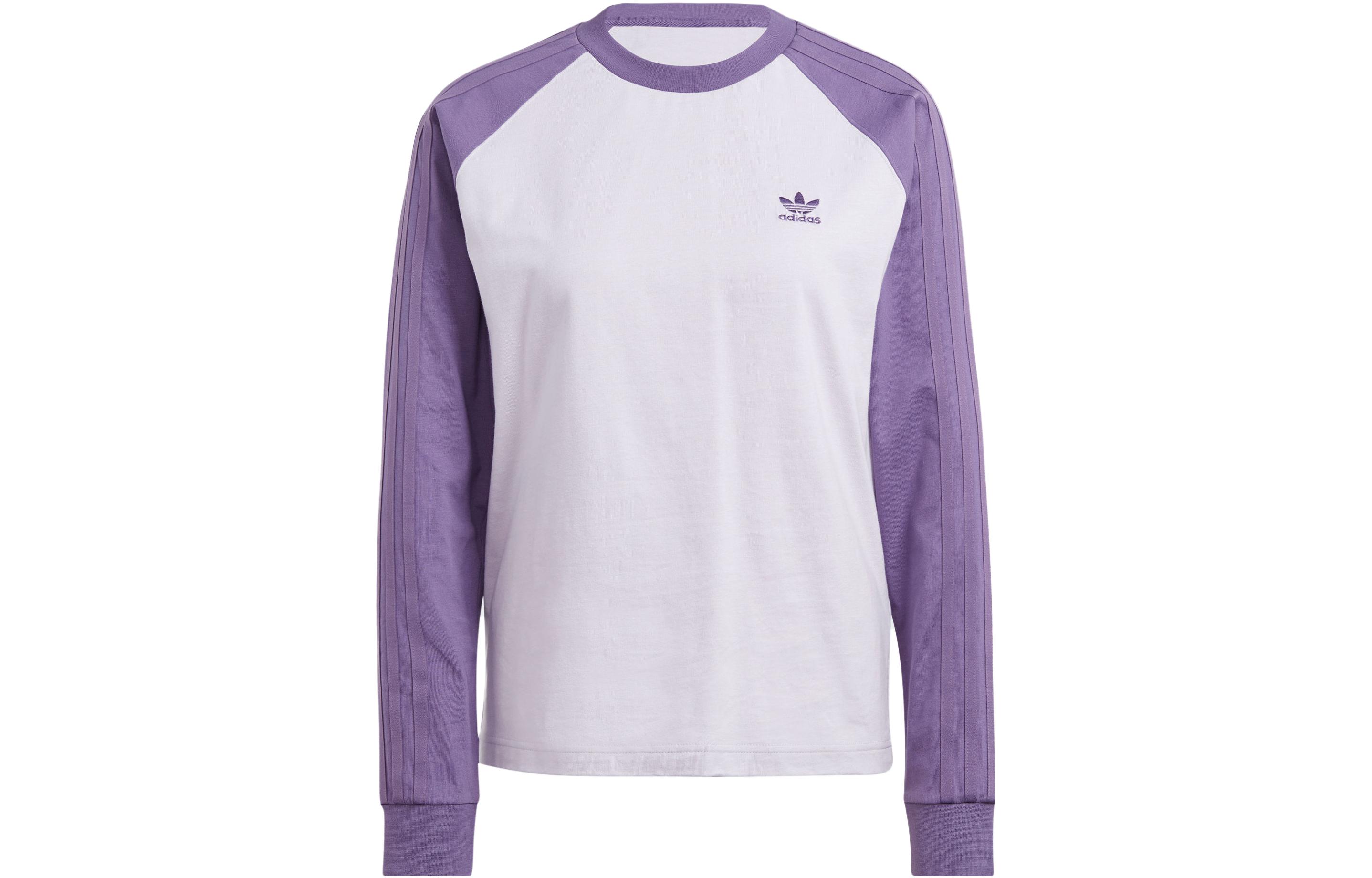adidas originals Women'ss Retro Colorblock Long Sleeve Tee Purple