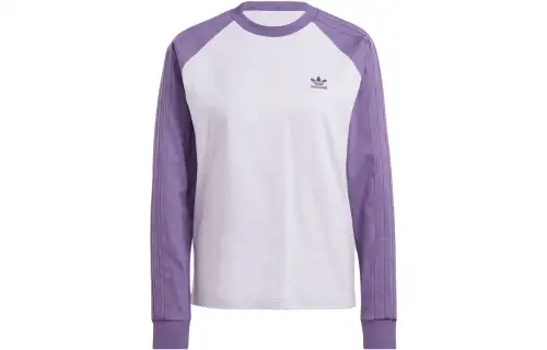 adidas originals Women'ss Retro Colorblock Long Sleeve Tee Purple