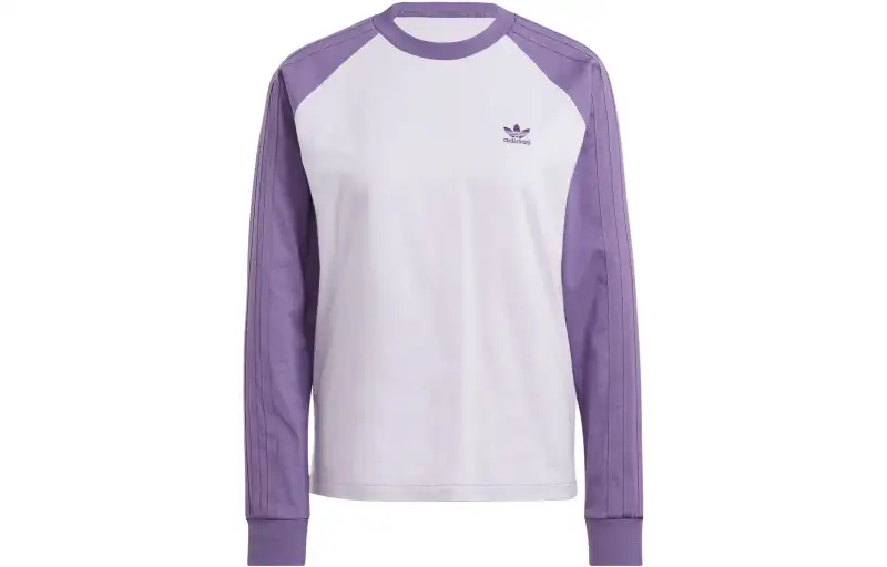 adidas originals Women'ss Retro Colorblock Long Sleeve Tee Purple