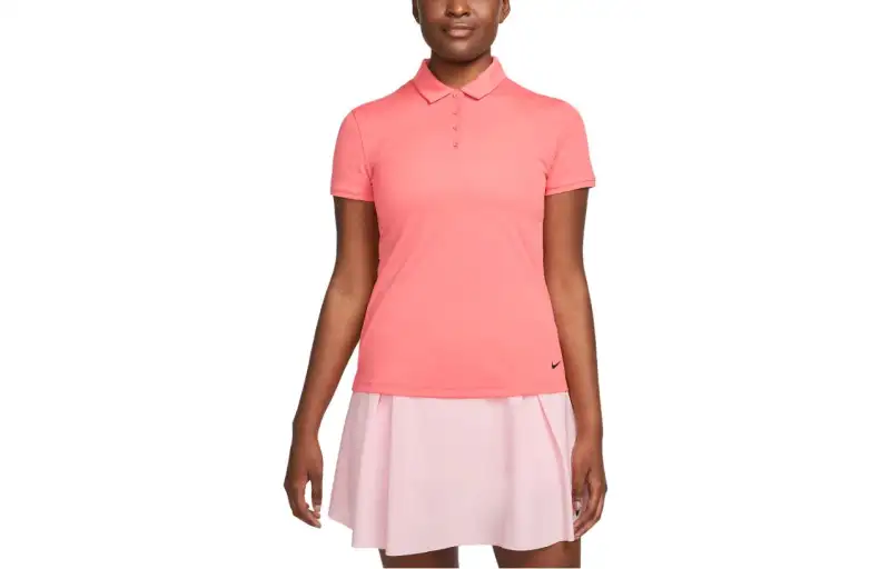 Nike Polo Shirts Women's Sea Coral Polo Collar Moderate Straight Fit