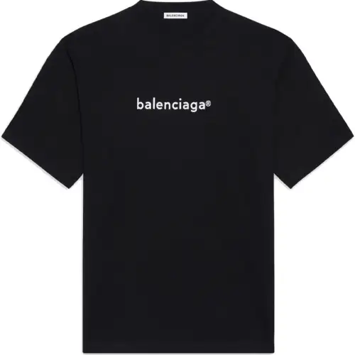 Balenciaga Women'ss New Copyright Large Fit T shirt Black