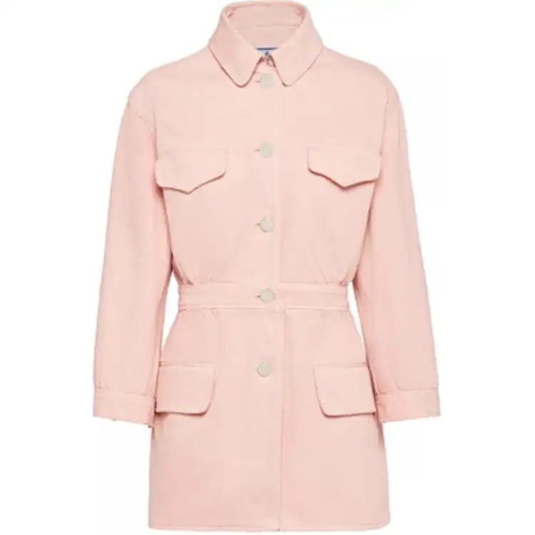 PRADA Jackets Women's Pink Lapel Moderate Other