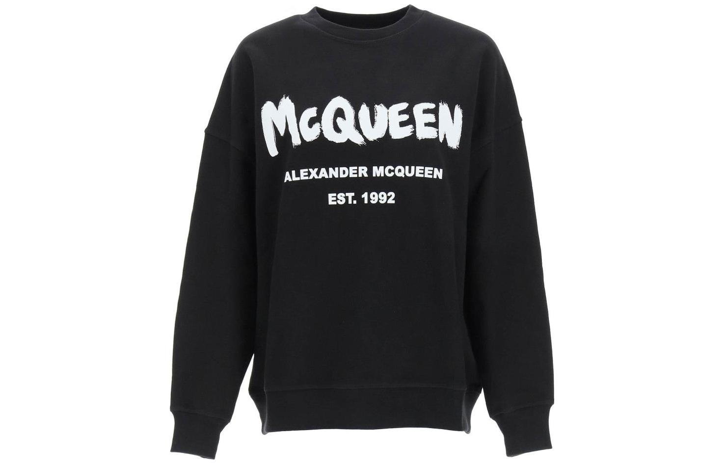 Женская толстовка Alexander McQueen (черная)