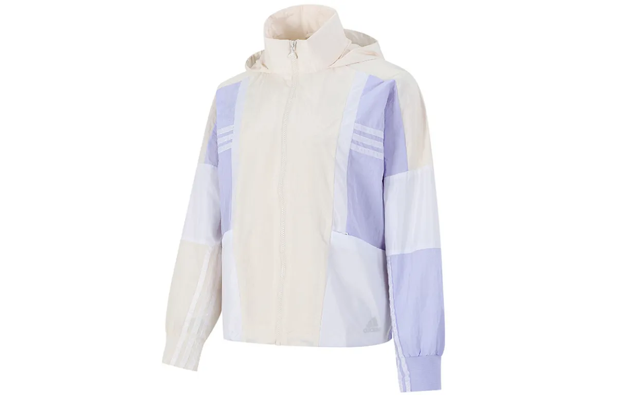 Adidas Jackets Women's Ecru Stand Collar Moderate Other