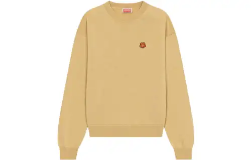 KENZO Cashmere Sweaters Women's Light Coffee Crew Neck Moderate