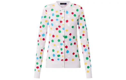 LOUIS VUITTON x Yayoi Kusama SS23 Cashmere Sweater Women's White