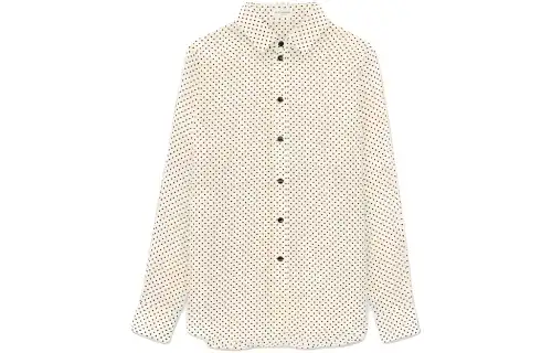 SAINT LAURENT Polka Dot Printed Button-Up Shirt
